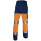 Pantalon orange et bleu haute visibilité Deltaplus